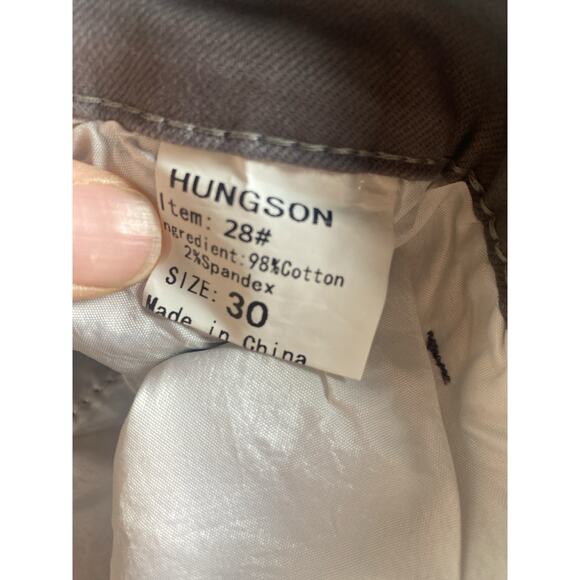 NWT Hungson Mens size 30 Gray Slim Straight Chino pants - Picture 4 of 6